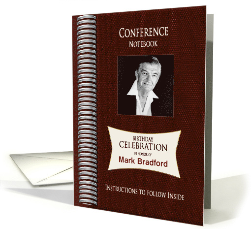 Birthday Invitation,Conference Notebook, Photo and Name Insert card