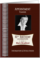 Birthday Invitation,50th, Appointment Planner, Photo and Name Insert card