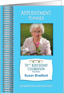 Birthday Invitation,70th, Appointment Planner,Female, Photo & Name card