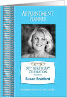 Birthday Invitation,50th, Appointment Planner,Female, Photo & Name card