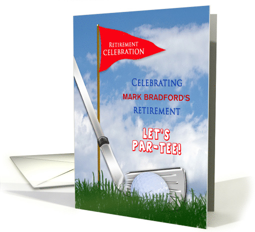 Retirement Party Invitation, Golf Theme, Club and Ball,... (1534322)
