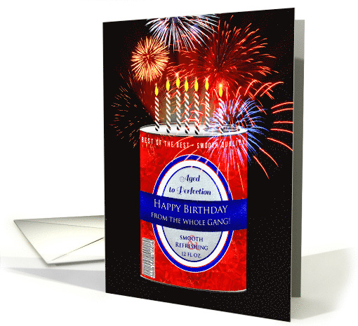 Birthday, From the Gang, Beer Can with Candles,... (1536590)