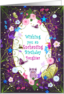 Birthday, Daughter, Enchanting Mystical Nature with butterflies card