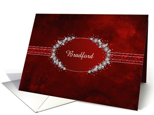 Ruby Red and Faux Gems, Renewing Wedding Vows Invitation, Name card