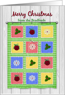 Christmas, Wall Hanging Quilt, Needle and Thread, Insert Your Name card