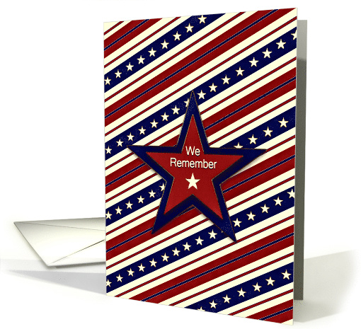 Patriotic, USA, We Remember, Vintage Stars and Stripes card (1541178)