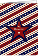 Patriotic, USA, We Remember, Vintage Stars and Stripes card