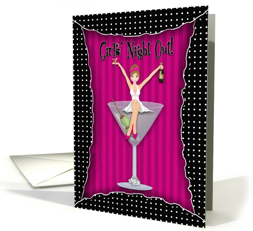 Girls' Night Out Party Invitation, Girl Celebrating on... (1542762)