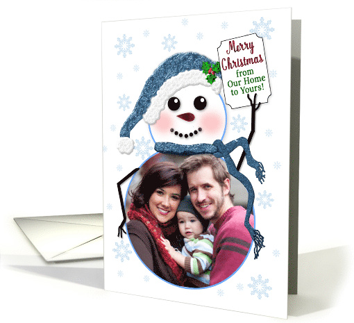 Christmas, Photo Insert, Snowman with Sign, From Our Home... (1545096)