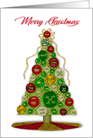 Christmas, Button Ornaments and Ribbons, Craft and/or Sewing Groups card