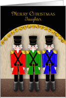 Christmas, Nutcrackers, Daughter, Red, Green and Blue Coats card