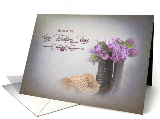 Renewing Wedding Vows Invitation, Country Western Boots... (1552402)