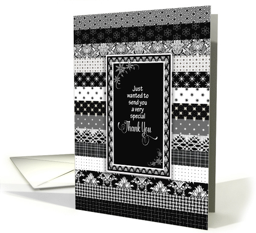 Thank You, Blank Inside, Black, White Layers of Different... (1558072)