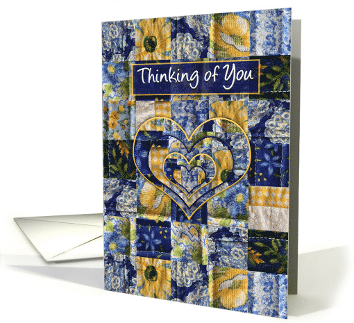 Thinking of You, Quilt Squares, Blue and Yellow Squares,... (1560672)
