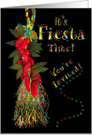 Fiesta Party Invitation, Cinco De Mayo, Vivid Colors, Chili Peppers card
