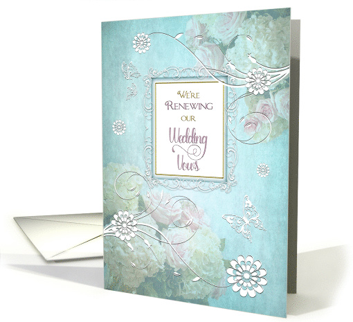 Renewing Wedding Vows Invitation, Elegant Soft Floral... (1561090)