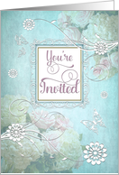 You’re Invited, Party, Celebration, Elegance/Flowers/Butterflies, card