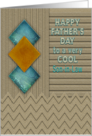Fathers Day Son in Law Geometric Texture like Patterns Earth Tones card