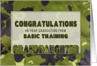 Congratulations, Graduation Basic Training, Granddaughter, Army Camo card