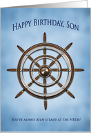 Birthday, Son, Nautical, Ship’s Wheel card