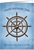 Birthday, Dad, Nautical, Ship’s Wheel card