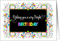 Birthday, A Very Bright & Colorful Birthday Design card