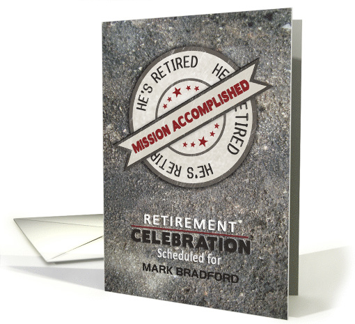 Retirement Celebration Invitation For Him, Mission... (1576880)