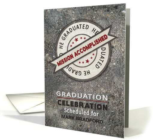 Graduation Celebration Invitation For Him, Mission... (1577164)