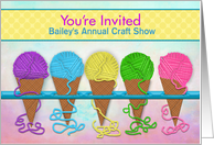 You’re Invited, Personalize for Crafts, Sewing Events, Yarn Cones, card