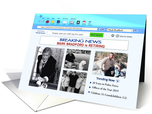 Retirement Invitation Fun Internet Page 4 Photo Inserts... (1581780)