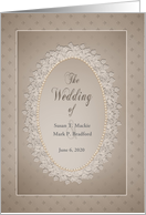 Old Fashion, Vintage, Wedding Invitations, Name & Date Insert card