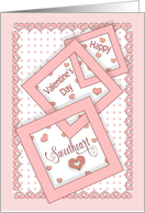 Valentine’s Day, Sweetheart, Pink, Sweet and Unique, Frames & Hearts card