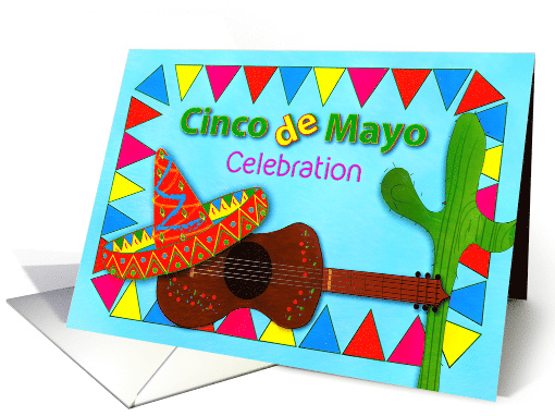 Cinco de Mayo Celebration Invitation, Sombrero, Guitar,... (1600310)