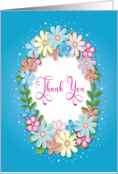 Thank You, Assortment of Colorful Daisies, Blank Inside card