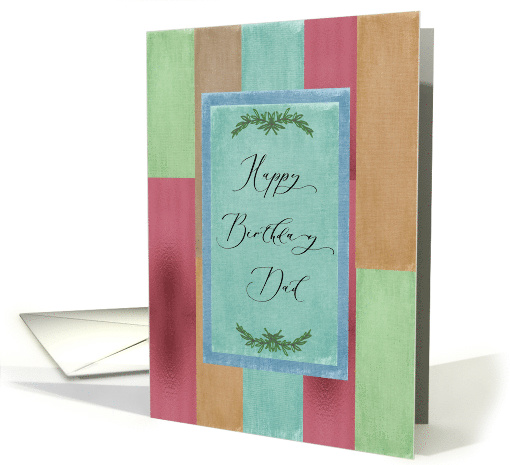Birthday, Dad, Water-color Stripes in Muted Colors card (1603266)