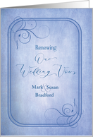 Renewing Wedding Vows Invitation, Blue, Spiral Design, Insert Names card