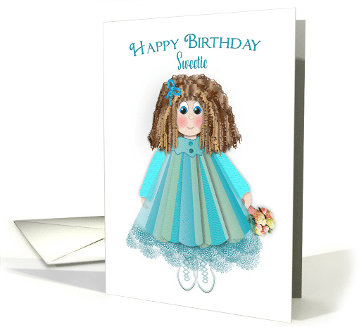 Birthday, Sweetie, For girls, Doll in Smock Dress card (1604134)