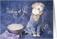 Thinking of You, Dog Wearing Protective Mask, Coronavirus, Covid-19 card
