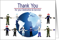 Thank You for your Service, People Serving Public World, Coronavirus card