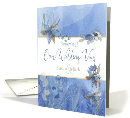 Invitation, Renewing Wedding Vows, Blue Hues Nature... (1607832)