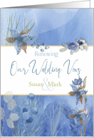 Invitation, Renewing Wedding Vows, Blue Hues Nature Image, Insert Name card