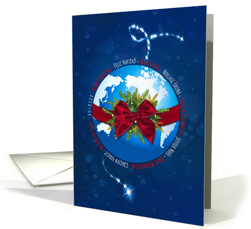 Christmas, Text-Ten Languages Surround Gift-Wrapped... (1609606)