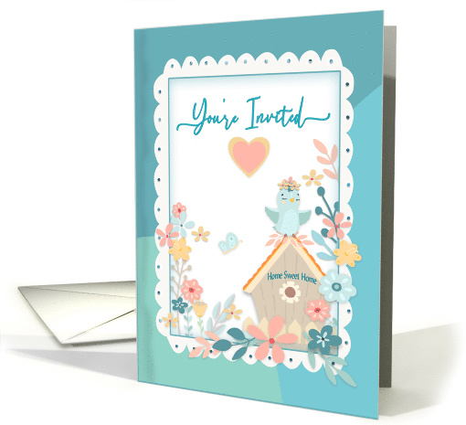 Birthday,Secret Pal, Watercolor Flowers, Birdhouse. Woman card