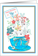 Birthday, Mom, Flower Arrangement with Toilet Paper & Masks, COVID19 card