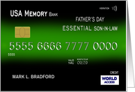 Father’s Day, Essential Son-in-law, Credit Card, Custom Name on Front card