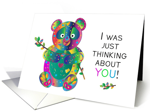 Thinking About You from Panda Bear with Kaleidoscope Like Design card