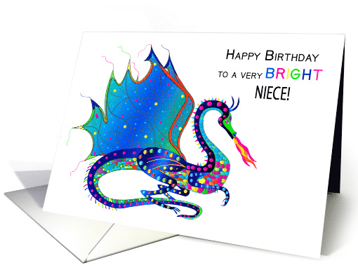 Happy Birthday Niece Says a Colorful Dragon in... (1629506)