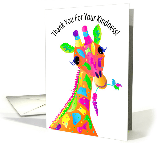 Thank You for Kindness, Colorful Giraffe in Kaleidoscope... (1629808)