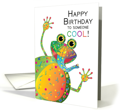 Birthday, Someone Cool, Colorful Happy Frog in... (1629842)