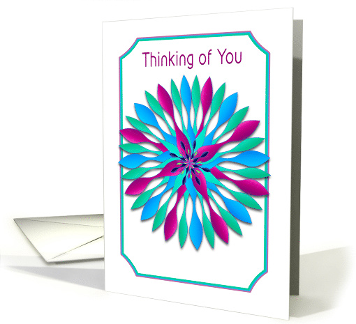 Thinking of You,Colorful Spinner-like Motif Design card (1631074)
